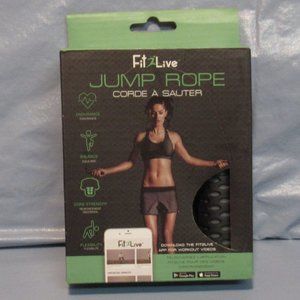 FIT2LIVE JUMP ROPE LIGHTWEIGHT GRIPS DOWNLOAD WORKOUT VIDEOS AVAILABLE ON APP